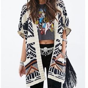 Boho aztec cardigan bohemian style